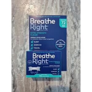 Breathe Right Extra Strength Nasal Strips 72 CLEAR Strips